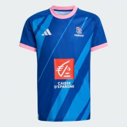 KOSZULKA MŁODZIEŻOWA FFHB MATCH. Niebieskia t-shirty damskie Adidas, l, z jersey, bez ramiączek, do piłki nożnej, climacool (adidas). Za 299.00 zł.