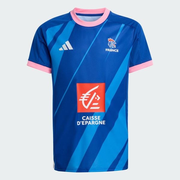 KOSZULKA MŁODZIEŻOWA FFHB MATCH. Niebieskia t-shirty damskie Adidas, l, z jersey, bez ramiączek, do piłki nożnej, climacool (adidas). Za 299.00 zł.