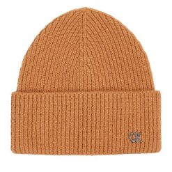 Czapka Calvin Klein. Brązowe czapki zimowe damskie CALVIN KLEIN. Za 209.99 zł.