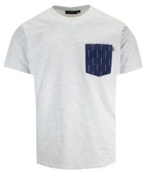 T-Shirt Męski Bawełniany z Kieszonką - KINGS - Jasny Popiel. Szare t-shirty męskie Kings, l, bez wzorów, z bawełny, bez kołnierzyka. Za 69.00 zł.