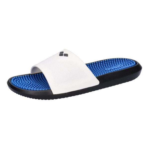 Klapki na basen Arena Marco X Grip Hook z wkładką masującą. Białe klapki damskie Arena, bez wzorów, bez obcasa. Za 95.16 zł.