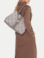 Guess Torebka Erenia HWSO78 38230 Beżowy. Brązowe torebki klasyczne damskie Guess, z aplikacjami, ze skóry, bez dodatków. Za 439.99 zł.