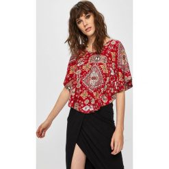 Answear - Top. Czerwone topy damskie ANSWEAR, l, bez wzorów, z materiału, bez kołnierzyka. W wyprzedaży za 24.90 zł.