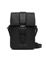 Calvin Klein Saszetka Leather Slim Flap Reporter LV04D3323G Czarny. Czarne saszetki męskie CALVIN KLEIN, ze skóry. Za 699.99 zł.