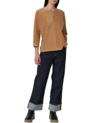 S.OLIVER RED LABEL Bluzka w kolorze jasnobrązowym rozmiar: 40. Brązowe bluzki damskie s.Oliver RED LABEL, s, bez wzorów, bez kołnierzyka, bez ramiączek. Za 117.73 zł.