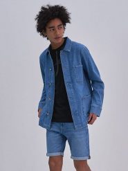 BIG STAR Kurtka dżinsowa w kolorze niebieskim rozmiar: L. Niebieskie kurtki męskie Big Star, l, bez wzorów, retro, bez kaptura. Za 199.99 zł.