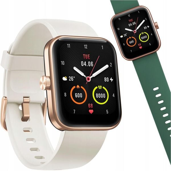 Smartwatch zegarek sportowy z dodatkowym paskiem Maimo Watch WT2105. Zielone zegarki damskie MAIMO. Za 239.00 zł.