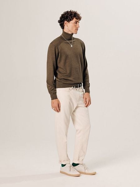 Rodier Wełniany sweter w kolorze brązowym rozmiar: S. Brązowe swetry męskie Rodier, s, bez wzorów, z wełny, bez kołnierzyka. Za 274.99 zł.