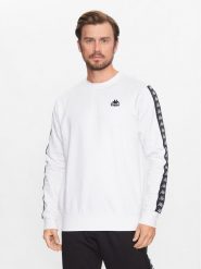 Kappa Bluza 313005 Biały Regular Fit. Białe bluzy bez kaptura męskie Kappa, m, z bawełny. Za 119.99 zł.