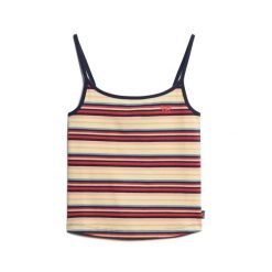 Damski tank top Superdry. Czerwone topy damskie Superdry., bez wzorów, bez kołnierzyka. W wyprzedaży za 103.40 zł.