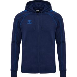 Bluza z kapturem i zamkiem błyskawicznym Hummel Move 2.0. Niebieskie bluzy z kapturem męskie HUMMEL, m, z dresówki. Za 299.70 zł.