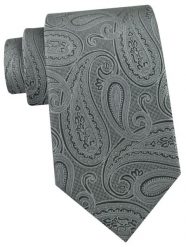 Krawat Męski - Angelo di Monti - Stalowy ze Wzorem Paisley. Szare krawaty i muchy męskie Angelo di Monti, bez wzorów, z tkaniny, eleganckie. Za 45.00 zł.