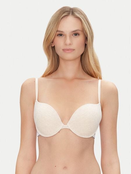 Guess Biustonosz push-up O3RC17 KBBU1 Beżowy. Brązowe biustonosze Guess, z aplikacjami, z bawełny. Za 89.99 zł.