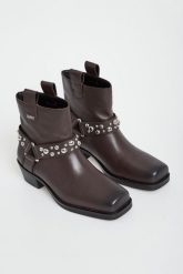 Botki damskie skórzane LIU JO. Botki damskie Liu Jo, bez obcasa, bez zapięcia. Za 849.00 zł.