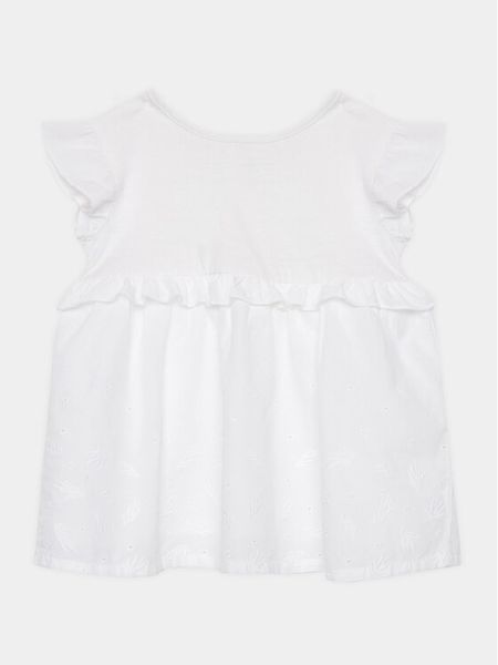 United Colors Of Benetton Sukienka codzienna 47YZAV00B Biały Regular Fit. Białe sukienki dziewczęce United Colors Of Benetton, bez wzorów, z bawełny, bez ramiączek. Za 79.99 zł.