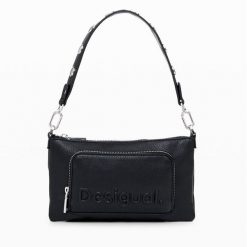 Torebka Desigual. Czarne torebki klasyczne damskie Desigual, bez wzorów, bez dodatków. Za 219.99 zł.