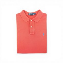 Second life - Męska czerwona koszulka polo z krótkim rękawem - Stan dobry. Czerwone koszulki polo męskie Ralph Lauren, m, bez wzorów, bez ramiączek. Za 106.46 zł.