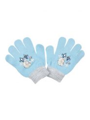 Disney Frozen Rękawiczki "Kraina lodu" w kolorze błękitno-szarym rozmiar: onesize. Niebieskie rękawiczki dziecięce Disney Frozen, ze splotem, bez ramiączek. Za 25.95 zł.