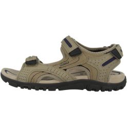 Sandały GEOX UOMO SANDAL STRADA Jasnobrązowy. Brązowe sandały męskie Geox, ze skóry, bez zapięcia. Za 338.50 zł.