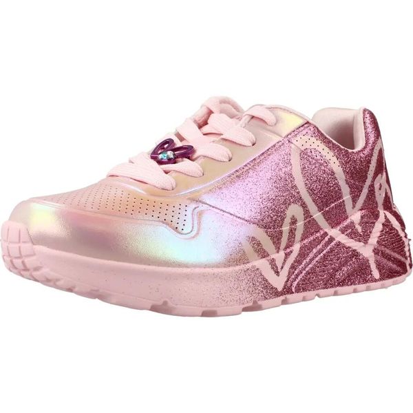 Buty SKECHERS UNO LITE - HEARTDUST FOREVER Rose. Czerwone obuwie treningowe damskie Skechers, na fitness i siłownię. Za 282.99 zł.