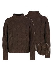 Eight2Nine Sweter w kolorze ciemnobrązowym rozmiar: M. Brązowe golfy damskie Eight2Nine, m, ze splotem, bez kołnierzyka. Za 149.95 zł.