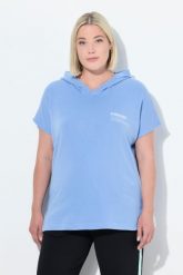 Damskie Bluza funkcyjna szybkoschnąca kaptur bez rękawów. Niebieskie bluzy z kapturem damskie Ulla Popken, plus size, z bawełny. Za 239.99 zł.