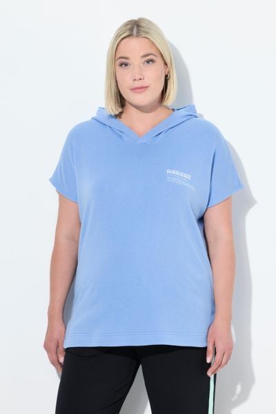 Damskie Bluza funkcyjna szybkoschnąca kaptur bez rękawów. Niebieskie bluzy sportowe damskie Ulla Popken, plus size, z bawełny. Za 191.99 zł.