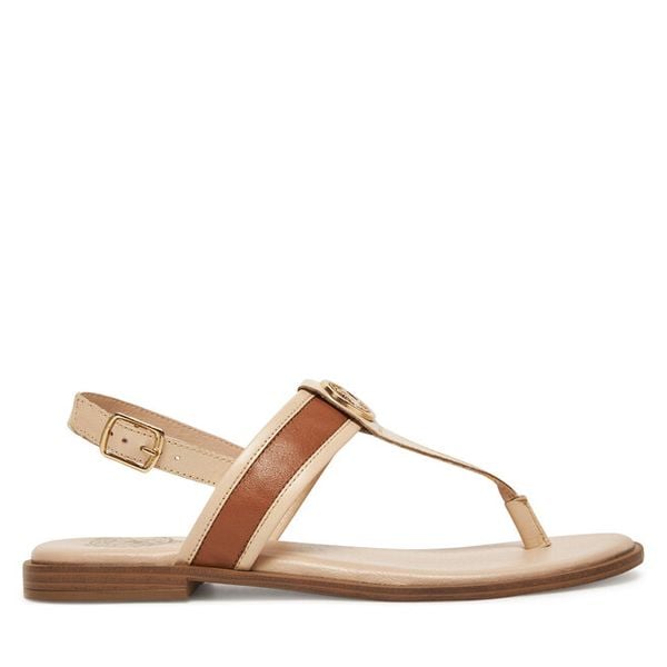 Sandały Beverly Hills Polo Club. Brązowe sandały damskie Beverly Hills Polo Club, bez wzorów, bez obcasa, na płaskiej podeszwie. Za 229.99 zł.