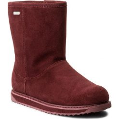 Buty EMU AUSTRALIA - Paterson Classic Lo W11590 Red Wine. Czerwone kozaki damskie Emu Australia, ze skóry, bez obcasa. W wyprzedaży za 439.00 zł.