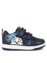 Geox Sneakersy B New Flick Boy B361LA 00085 C4211 M Granatowy. Niebieskie buty sportowe chłopięce Geox, ze skóry, bez zapięcia. Za 199.99 zł.
