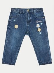 Guess Jeansy K4YA01 D45E0 Granatowy Relaxed Fit. Niebieskie spodnie dziewczęce Guess, z jeansu. Za 179.99 zł.