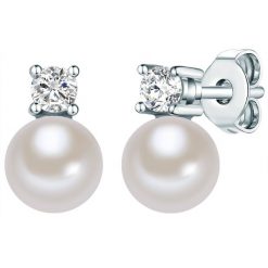 Lulu & Jane Srebro wysokiej pr óby Cyrkonia Perła (synt.) Kolczyki 1 ct Damski. Białe kolczyki damskie Lulu & Jane, z cyrkonią, srebrne, na sztyftcie. Za 189.99 zł.