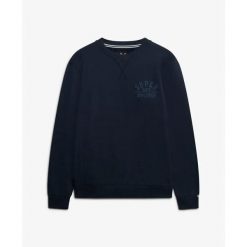Bluza z okrągłym dekoltem Superdry Athletic Ess. Niebieskie bluzy bez kaptura męskie Superdry., xl. Za 321.30 zł.