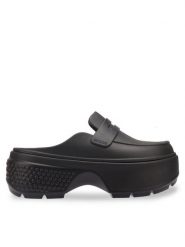 Crocs Klapki Stomp Loafer Clog 209937 Czarny. Czarne klapki damskie Crocs, bez wzorów, z tworzywa sztucznego, bez obcasa. Za 239.99 zł.