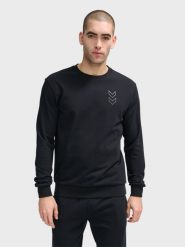 Bluza Hummel Active. Czarne bluzy bez kaptura męskie HUMMEL, bez wzorów, z bawełny, bez kołnierzyka, bez ramiączek. Za 157.10 zł.
