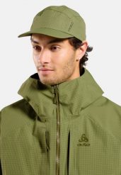 Czapka UNI ODLO Cap PERFORMANCE WATERPROOF GRAPHIC. Zielone czapki męskie Odlo, bez wzorów, z materiału. Za 199.99 zł.