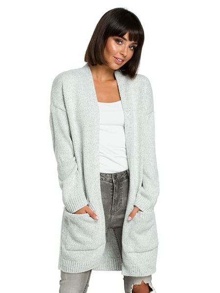 Be Wear Kardigan w kolorze jasnoszarym rozmiar: onesize. Szare kardigany damskie Be Wear, bez wzorów. Za 126.75 zł.