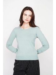 ASSUILI Sweter w kolorze miętowym rozmiar: 34. Zielone swetry klasyczne damskie Assuili, bez kołnierzyka. Za 113.99 zł.