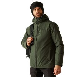 Męska Wodoodporna Kurtka Ocieplana Thornridge. Zielone kurtki męskie Regatta, l, bez wzorów, z materiału, z kapturem. Za 265.99 zł.