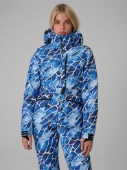4F Kurtka narciarska membrana 10000 damska - granatowa L. Niebieskie kurtki damskie 4f, l, bez wzorów, bez kaptura, narciarskie. Za 699.99 zł.
