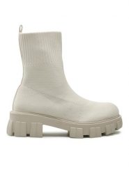 DeeZee Botki WS5553-11 Écru. Botki damskie DeeZee, z materiału, bez obcasa, na płaskiej podeszwie, bez zapięcia. Za 119.99 zł.