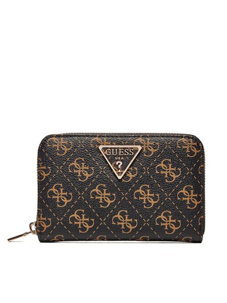 Guess Portfel SWQE85 00140 Brązowy. Brązowe portfele damskie Guess, z aplikacjami, ze skóry. Za 299.99 zł.