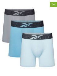Reebok Bokserki (3 pary) "Hegarty" w kolorze błękitno-szarym rozmiar: L. Niebieskie bokserki męskie Reebok, bez wzorów. Za 56.99 zł.