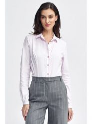 Nife Bluzka w kolorze jasnoróżowym rozmiar: 40. Różowe bluzki damskie Nife, bez wzorów, bez kołnierzyka, bez ramiączek. Za 104.89 zł.