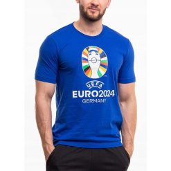 Adidas koszulka Mężczyzna t-shirt sportowa piłkarska Euro24 roz. M. Niebieskie t-shirty męskie Adidas, m, bez ramiączek, na fitness i siłownię. Za 85.00 zł.