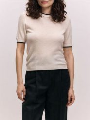 Sweter z lnu - złamana biel. Swetry klasyczne damskie Reserved, l, z dzianiny, bez kołnierzyka. Za 179.99 zł.