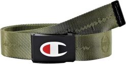 Pasek Champion Unisex Supercize - Oliwkowy. Zielone paski męskie CHAMPION, bez wzorów, z materiału. Za 162.99 zł.