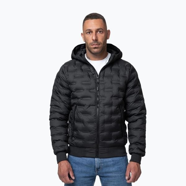 Kurtka zimowa męska Pitbull Fisk Quilted Hooded. Czarne kurtki męskie PITBULL, na zimę, m, bez wzorów, z poliesteru, bez kaptura. Za 279.99 zł.