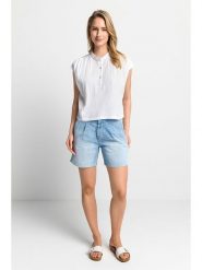 Rich & Royal Koszulka w kolorze białym rozmiar: XL. Białe bluzki damskie Rich & Royal, xl, bez wzorów, z bawełny, bez kołnierzyka, bez ramiączek. Za 123.25 zł.