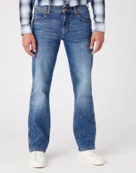 WRANGLER TEXAS MĘSKIE SPODNIE JEANSOWE DARK WATERS W1215929V 112145765. Spodnie materiałowe męskie Wrangler, bez wzorów, z jeansu. Za 239.99 zł.